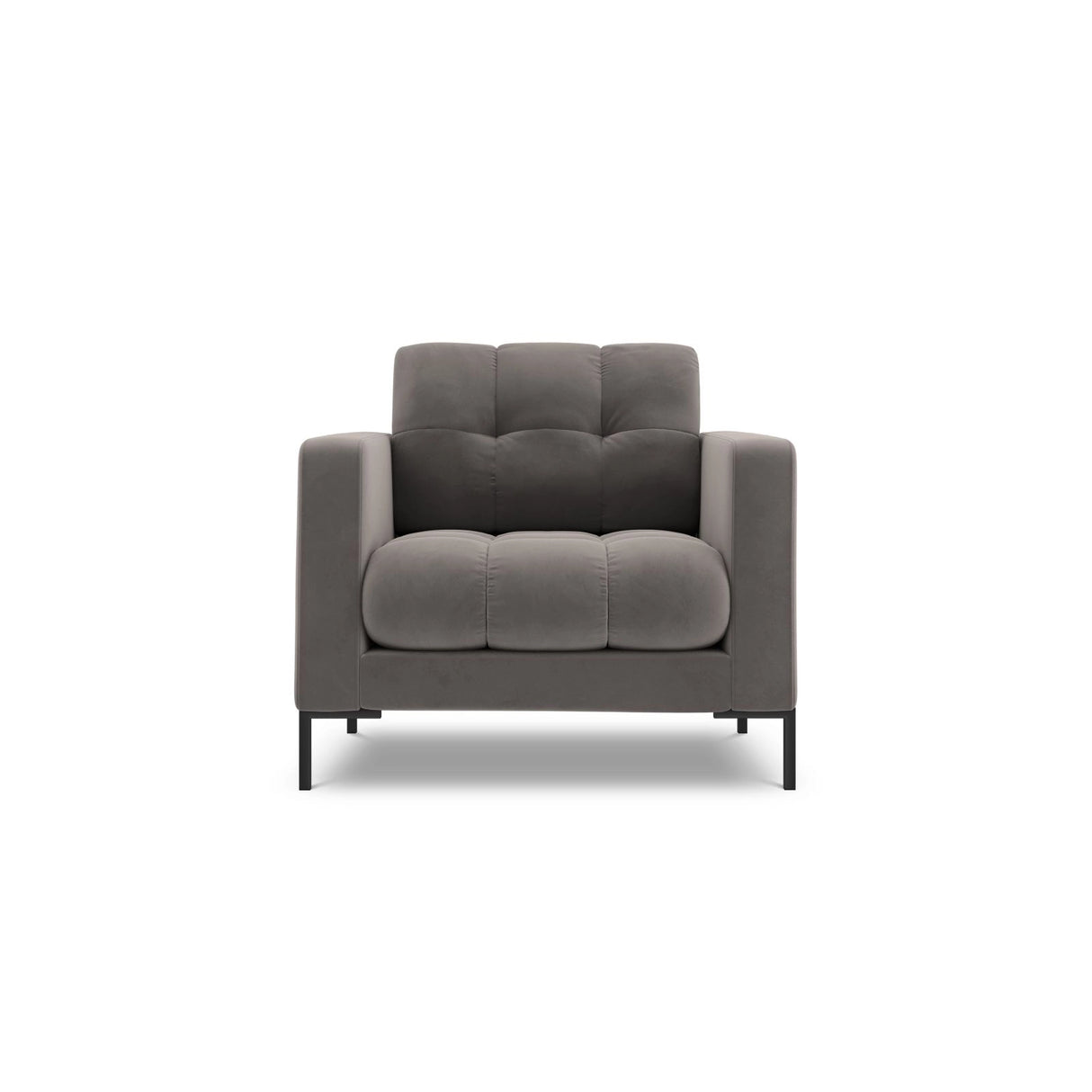 Bali Sessel aus Samt in Hellgrau (Bluvel 13), 87x96x75 cm von Cosmopolitan Design – Bild 1