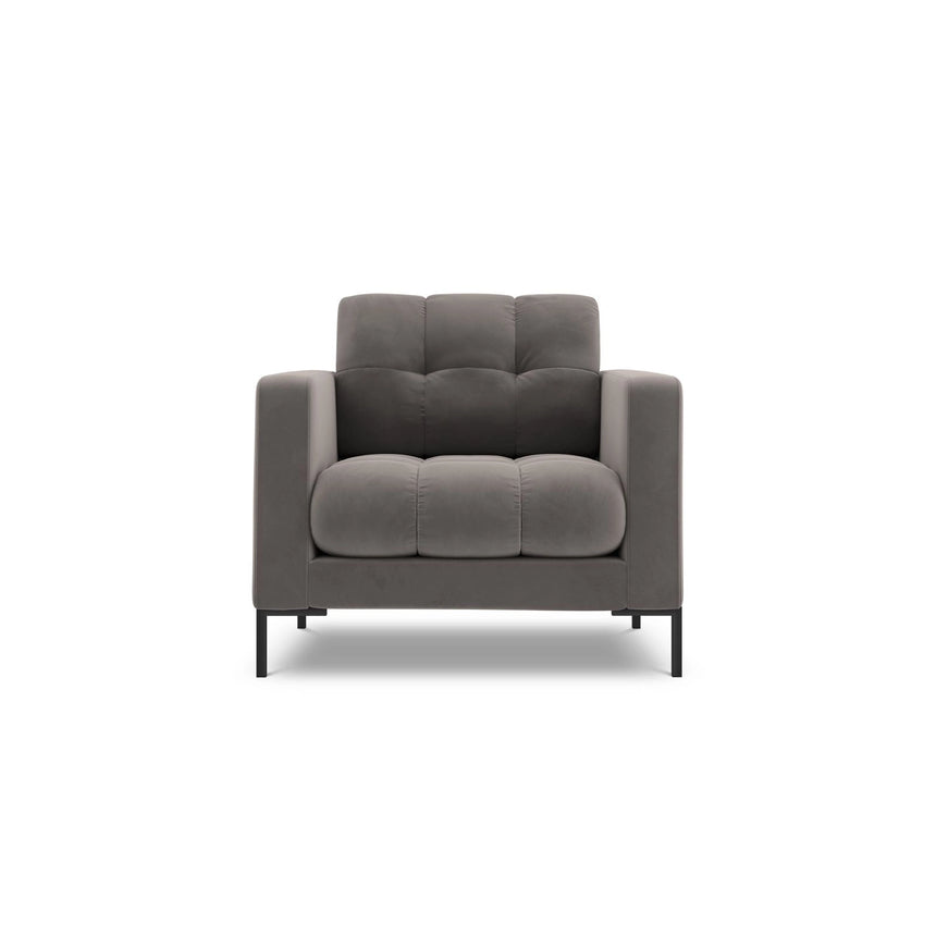 Bali Sessel aus Samt in Hellgrau (Bluvel 13), 87x96x75 cm von Cosmopolitan Design – Bild 1