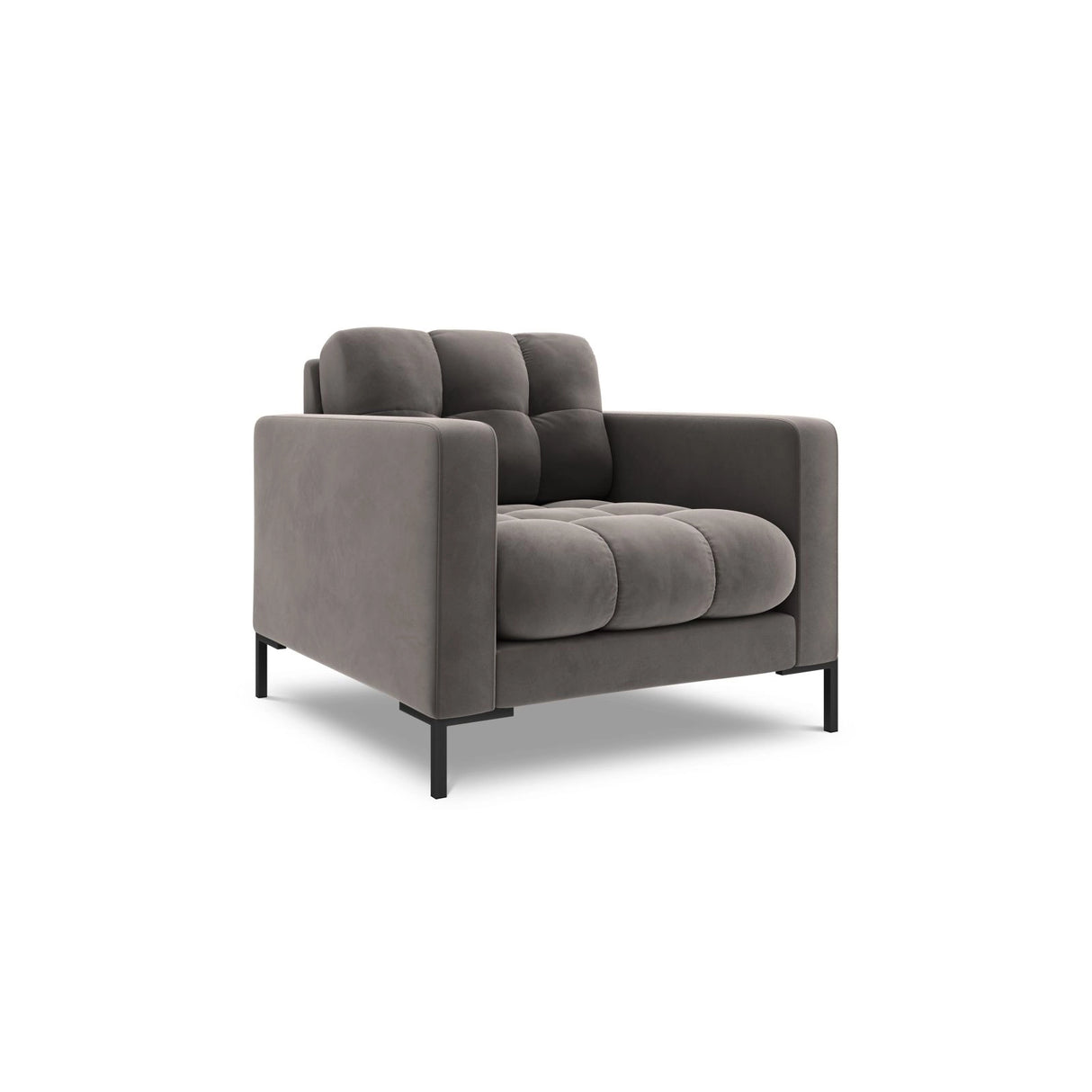 Bali Sessel aus Samt in Hellgrau (Bluvel 13), 87x96x75 cm von Cosmopolitan Design – Bild 4