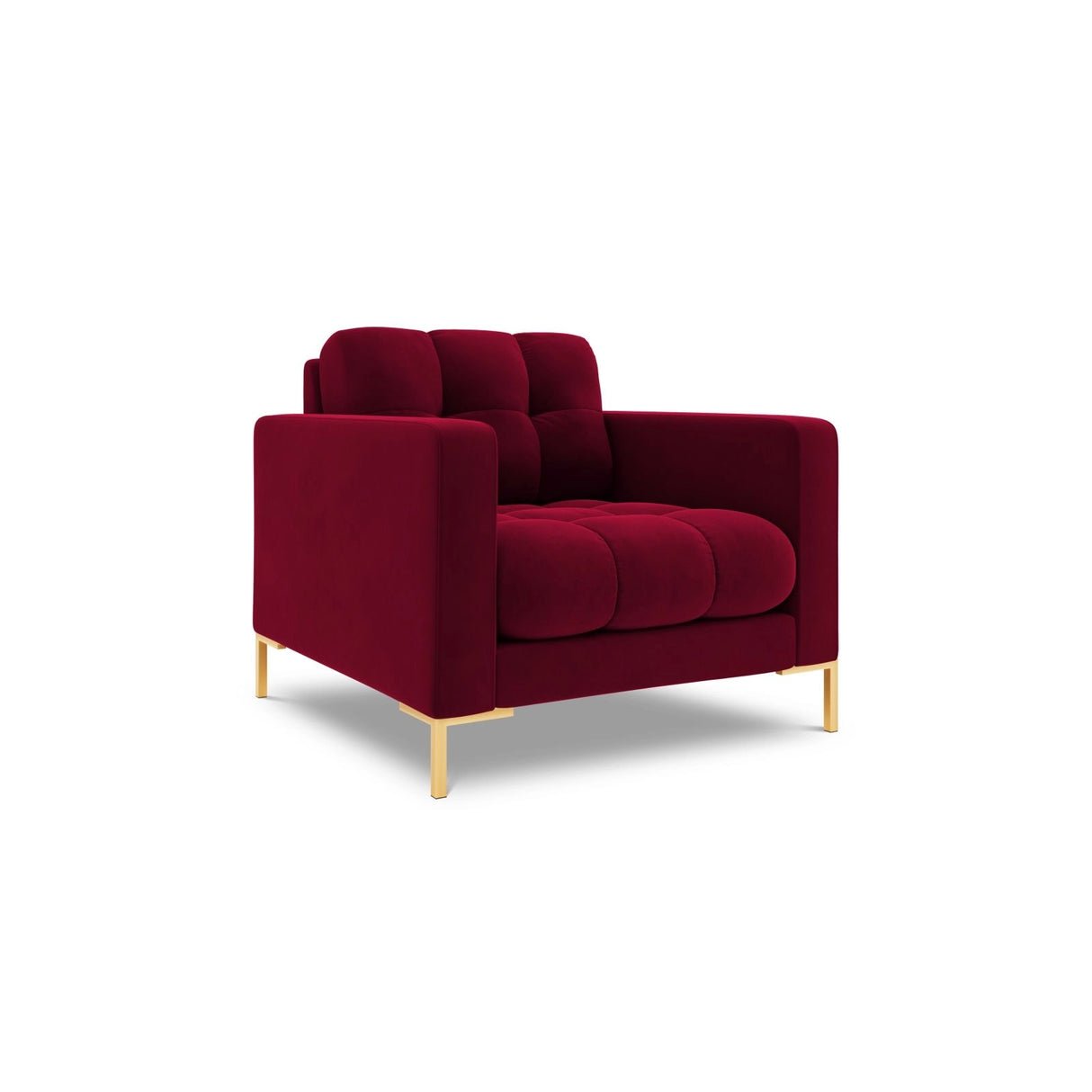 Bali Sessel aus Samt in Rot (Bluvel 59), 87x96x75 cm von Cosmopolitan Design – Bild 4
