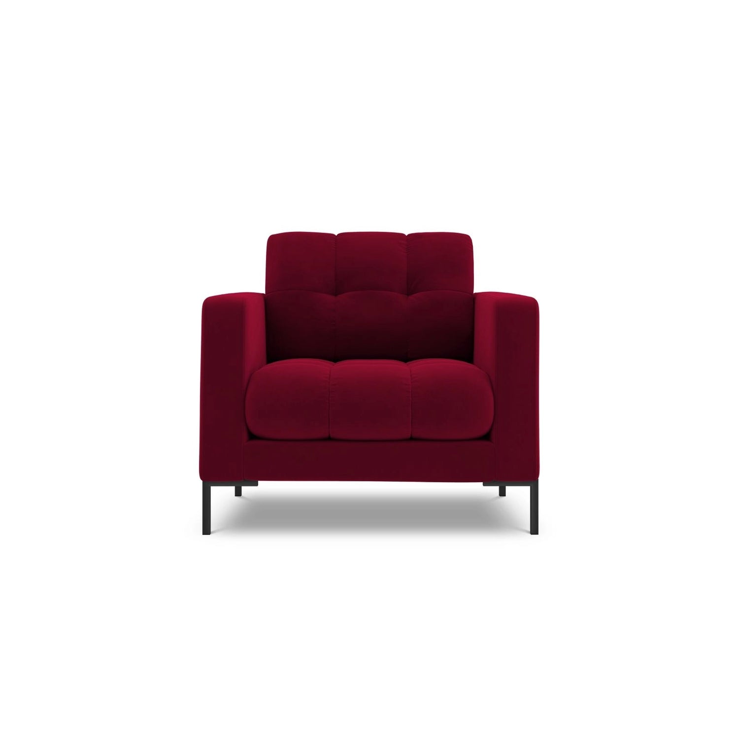 Bali Sessel aus Samt in Rot (Bluvel 59), 87x96x75 cm von Cosmopolitan Design – Bild 1