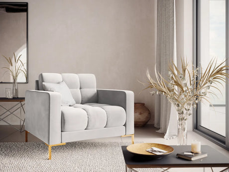 Bali Sessel aus Samt in Silber (Bluvel 03), 87x96x75 cm von Cosmopolitan Design – Bild 2