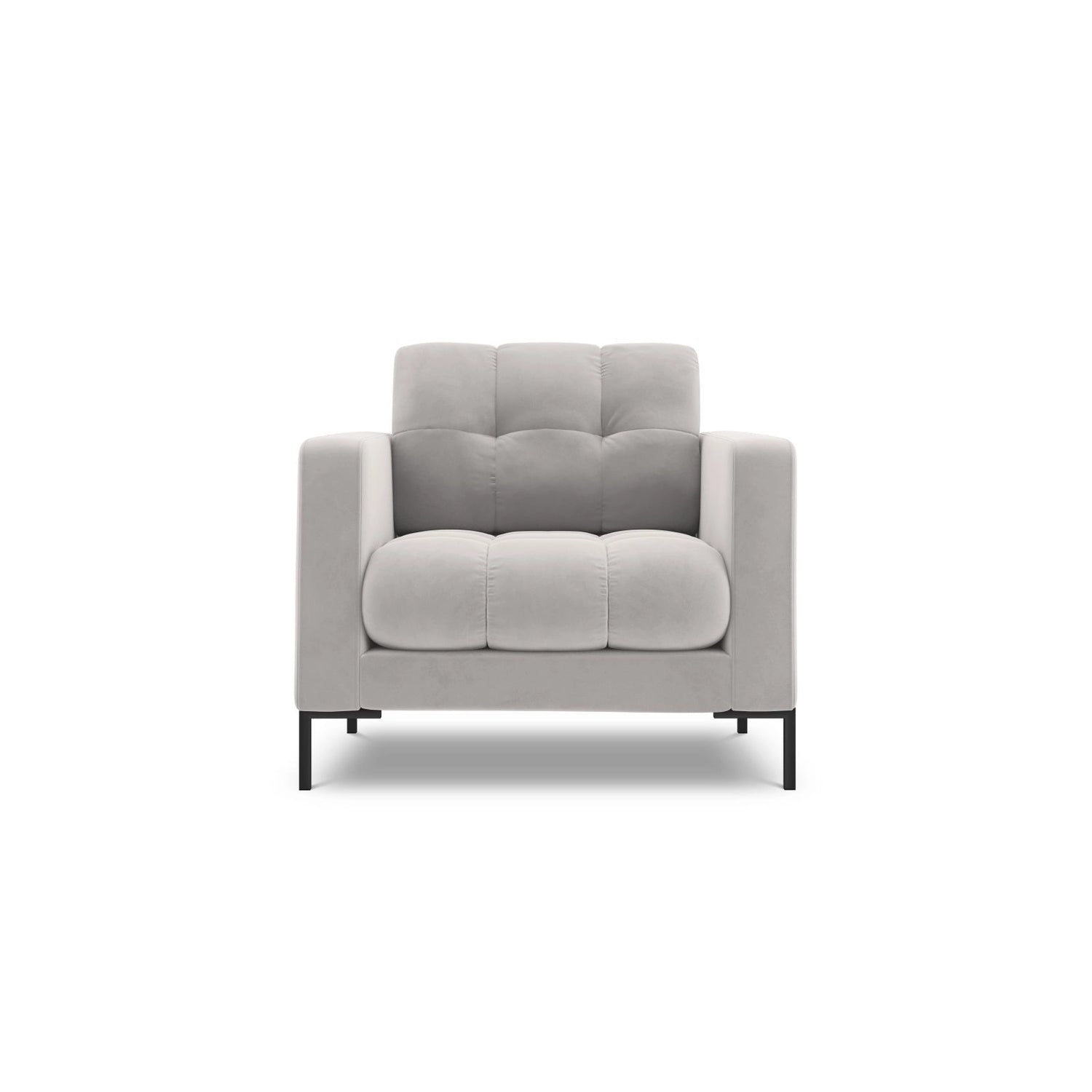 Bali Sessel aus Samt in Silber (Bluvel 03), 87x96x75 cm von Cosmopolitan Design – Bild 1