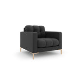 Bali Sessel aus Strukturierter Stoff in Dunkelgrau (Neve 97), 87x96x75 cm von Cosmopolitan Design – Bild 3