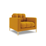 Bali Sessel aus Strukturierter Stoff in Gelb (Nea 66), 87x96x75 cm von Cosmopolitan Design – Bild 3