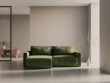 Belfast 3-Sitzer Ecksofa mit Schlaffunktion, ausklappbar, aus Samt in Armeegrün (Magic Velvet 2295), 240x149 cm von Cosmopolitan Design – Bild 2