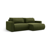Belfast 3-Sitzer Ecksofa mit Schlaffunktion, ausklappbar, aus Samt in Armeegrün (Magic Velvet 2295), 240x149 cm von Cosmopolitan Design – Bild 4
