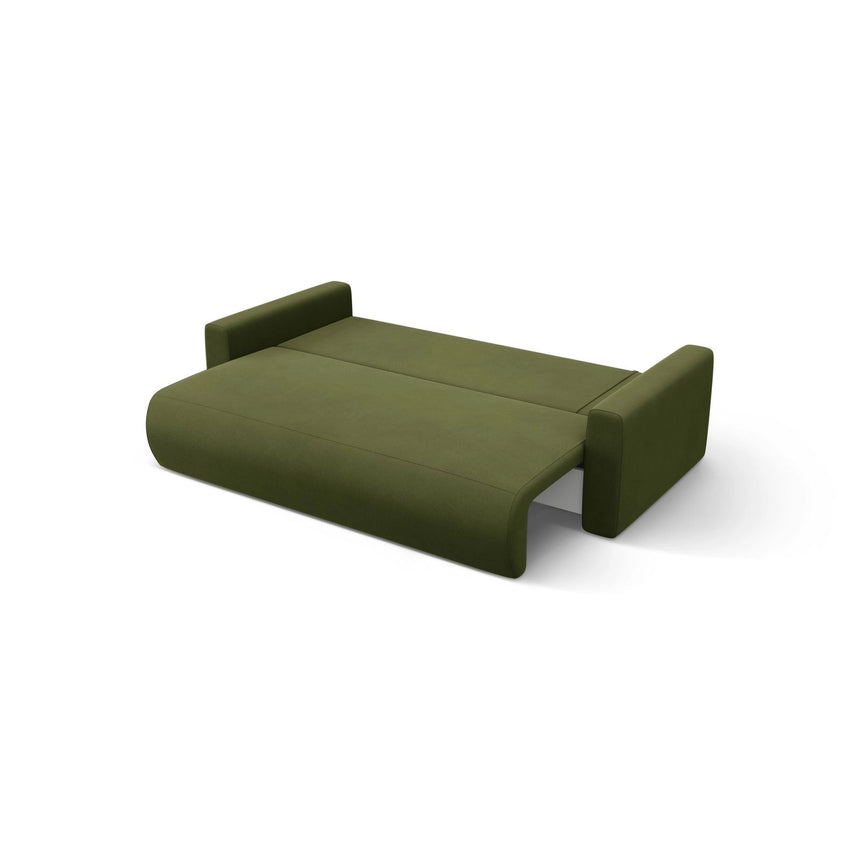 Belfast 3-Sitzer Ecksofa mit Schlaffunktion, ausklappbar, aus Samt in Armeegrün (Magic Velvet 2295), 240x149 cm von Cosmopolitan Design – Bild 7