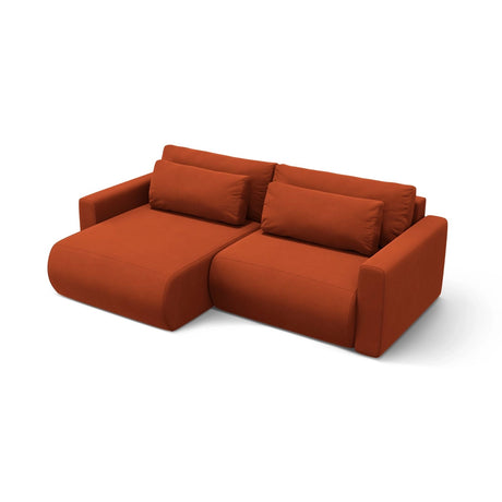 Belfast 3-Sitzer Ecksofa mit Schlaffunktion, ausklappbar, aus Samt in Auburn (Magic Velvet 2285), 240x149 cm von Cosmopolitan Design – Bild 5