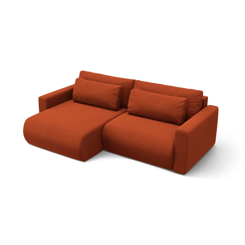 Belfast 3-Sitzer Ecksofa mit Schlaffunktion, ausklappbar, aus Samt in Auburn (Magic Velvet 2285), 240x149 cm von Cosmopolitan Design – Bild 5