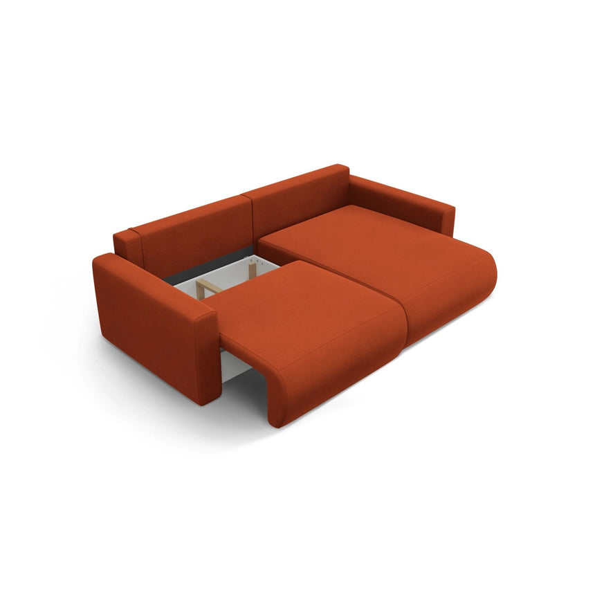 Belfast 3-Sitzer Ecksofa mit Schlaffunktion, ausklappbar, aus Samt in Auburn (Magic Velvet 2285), 240x149 cm von Cosmopolitan Design – Bild 6