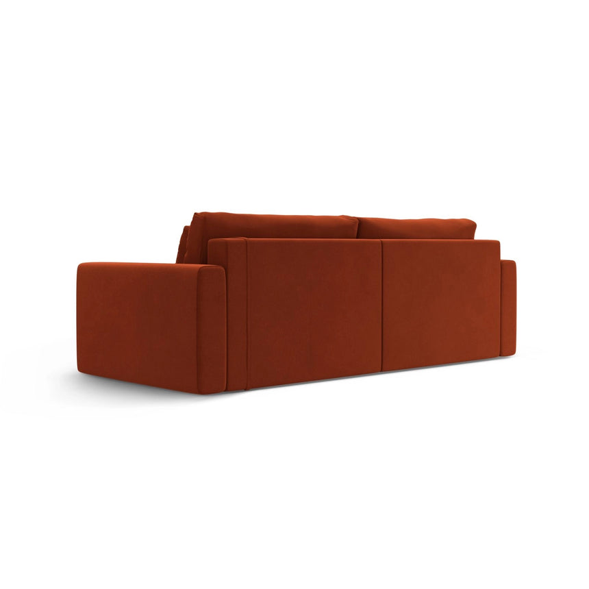 Belfast 3-Sitzer Ecksofa mit Schlaffunktion, ausklappbar, aus Samt in Auburn (Magic Velvet 2285), 240x149 cm von Cosmopolitan Design – Bild 9