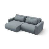 Belfast 3-Sitzer Ecksofa mit Schlaffunktion, ausklappbar, aus Samt in Blaugrau (Magic Velvet 2224), 240x149 cm von Cosmopolitan Design – Bild 5