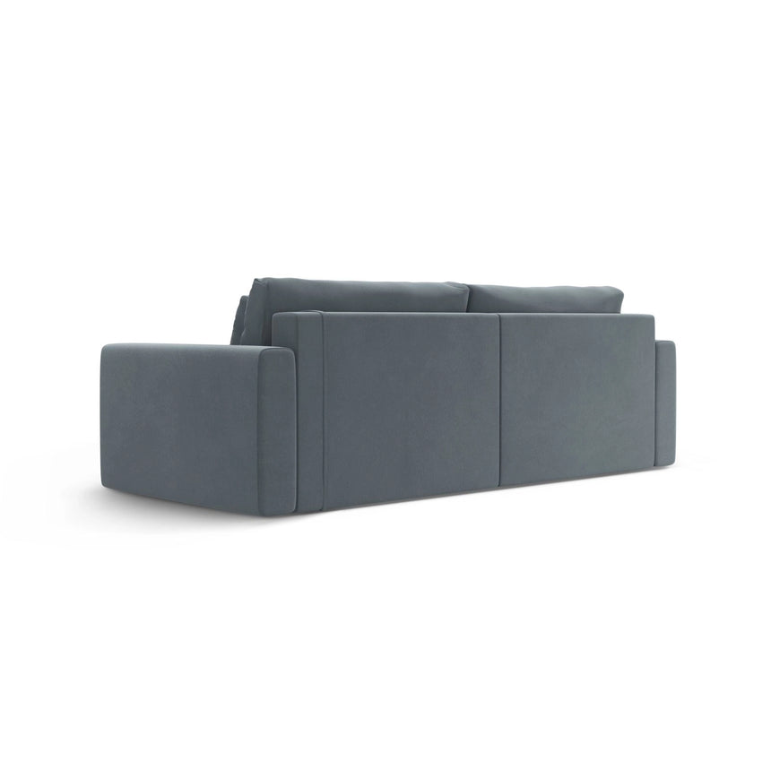 Belfast 3-Sitzer Ecksofa mit Schlaffunktion, ausklappbar, aus Samt in Blaugrau (Magic Velvet 2224), 240x149 cm von Cosmopolitan Design – Bild 9