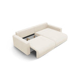 Belfast 3-Sitzer Ecksofa mit Schlaffunktion, ausklappbar, aus Samt in Elfenbein (Magic Velvet 2256), 240x149 cm von Cosmopolitan Design – Bild 6