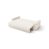 Belfast 3-Sitzer Ecksofa mit Schlaffunktion, ausklappbar, aus Samt in Elfenbein (Magic Velvet 2256), 240x149 cm von Cosmopolitan Design – Bild 7