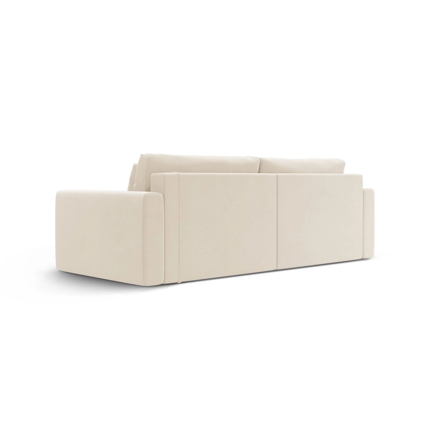 Belfast 3-Sitzer Ecksofa mit Schlaffunktion, ausklappbar, aus Samt in Elfenbein (Magic Velvet 2256), 240x149 cm von Cosmopolitan Design – Bild 9