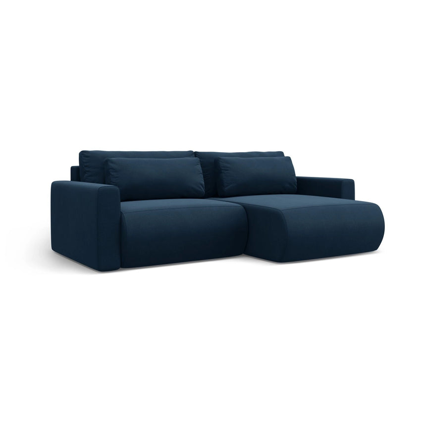 Belfast 3-Sitzer Ecksofa mit Schlaffunktion, ausklappbar, aus Samt in Königsblau (Magic Velvet 2204), 240x149 cm von Cosmopolitan Design – Bild 4