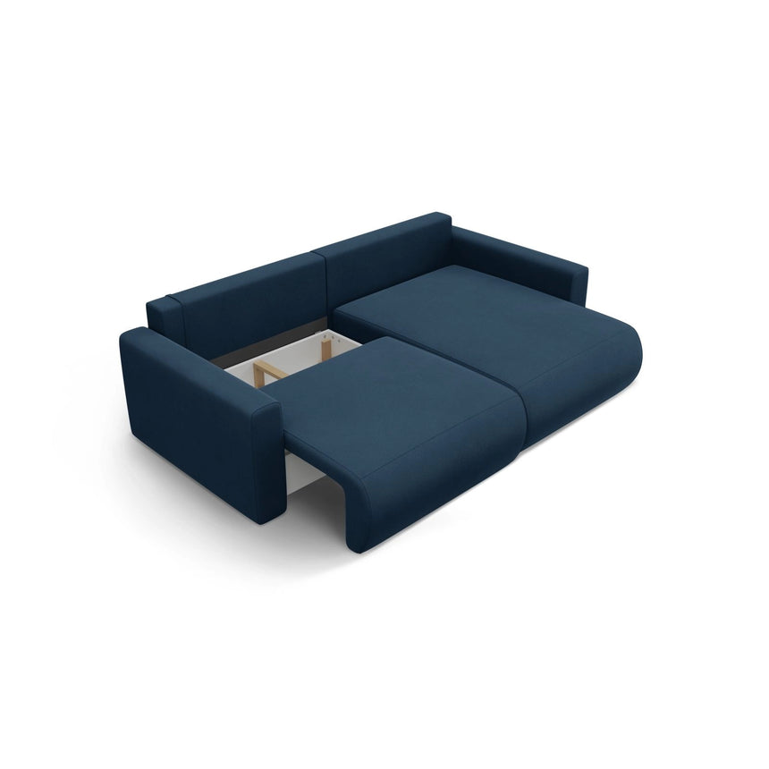 Belfast 3-Sitzer Ecksofa mit Schlaffunktion, ausklappbar, aus Samt in Königsblau (Magic Velvet 2204), 240x149 cm von Cosmopolitan Design – Bild 6