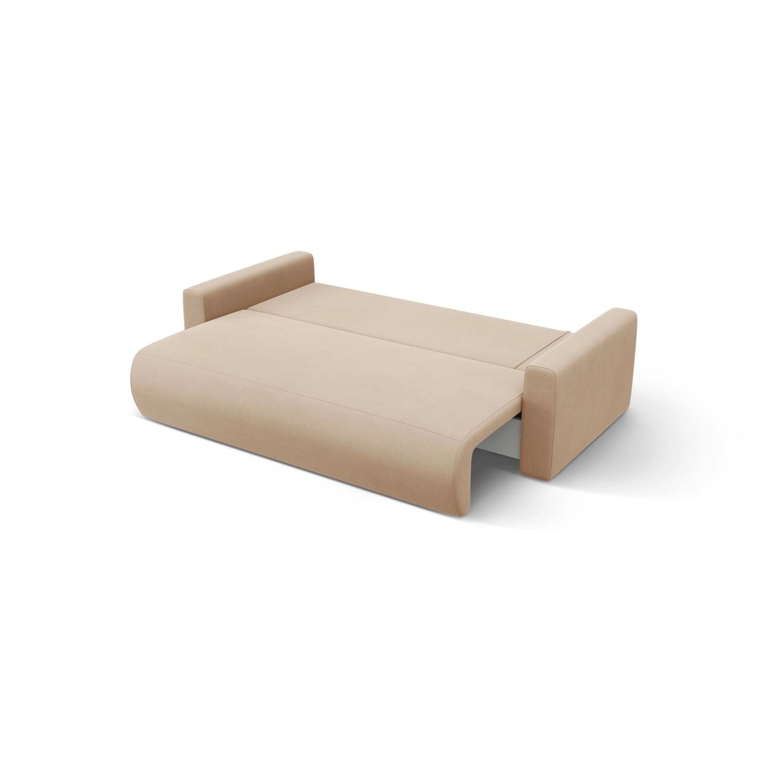 Belfast 3-Sitzer Ecksofa mit Schlaffunktion, ausklappbar, aus Samt in Mandelbeige (Magic Velvet 2282), 240x149 cm von Cosmopolitan Design – Bild 7