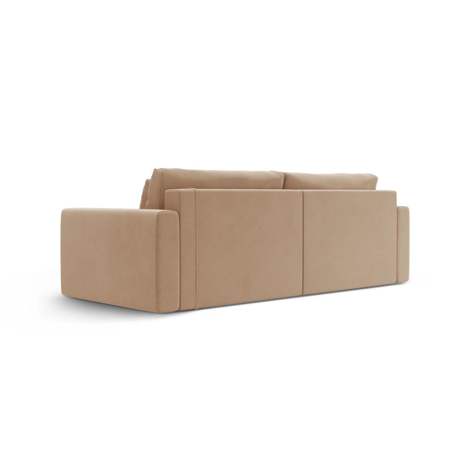 Belfast 3-Sitzer Ecksofa mit Schlaffunktion, ausklappbar, aus Samt in Mandelbeige (Magic Velvet 2282), 240x149 cm von Cosmopolitan Design – Bild 9