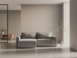 Belfast 3-Sitzer Ecksofa mit Schlaffunktion, ausklappbar, aus Samt in Warmes Grau (Magic Velvet 2270), 240x149 cm von Cosmopolitan Design – Bild 2