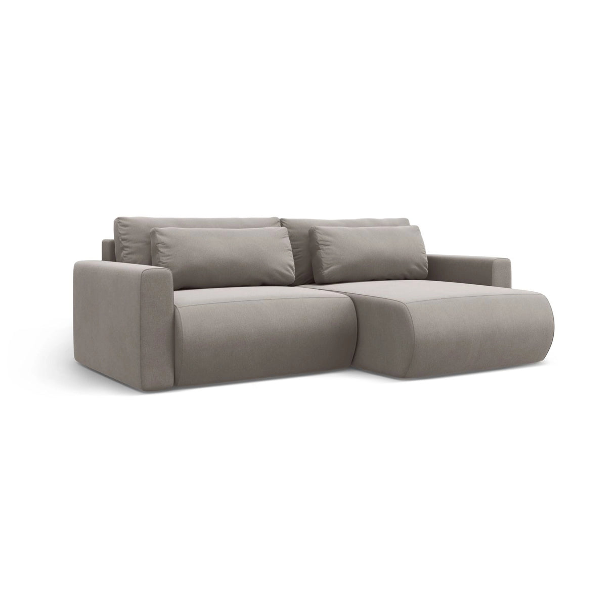 Belfast 3-Sitzer Ecksofa mit Schlaffunktion, ausklappbar, aus Samt in Warmes Grau (Magic Velvet 2270), 240x149 cm von Cosmopolitan Design – Bild 4