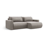 Belfast 3-Sitzer Ecksofa mit Schlaffunktion, ausklappbar, aus Samt in Warmes Grau (Magic Velvet 2270), 240x149 cm von Cosmopolitan Design – Bild 4