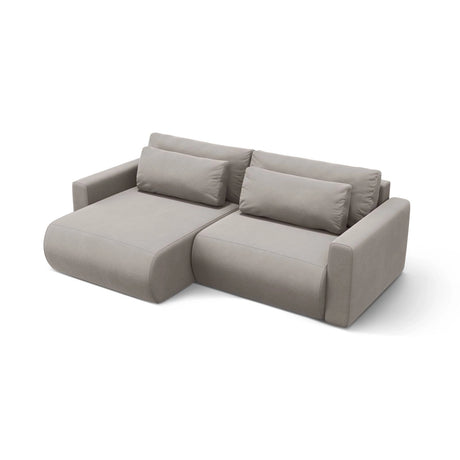 Belfast 3-Sitzer Ecksofa mit Schlaffunktion, ausklappbar, aus Samt in Warmes Grau (Magic Velvet 2270), 240x149 cm von Cosmopolitan Design – Bild 5