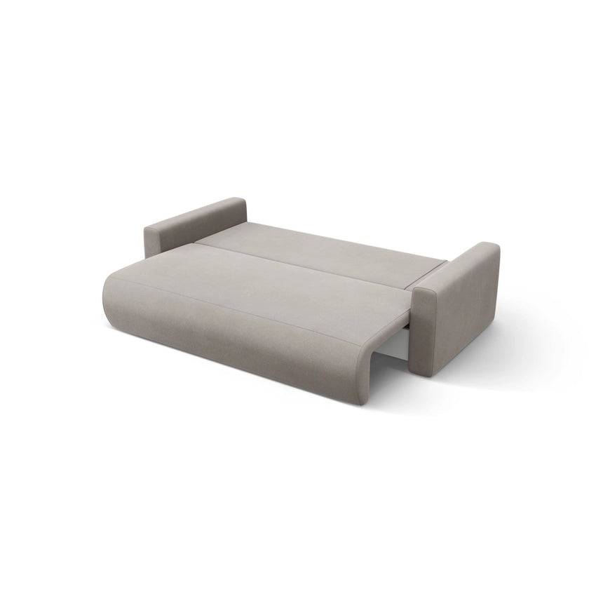 Belfast 3-Sitzer Ecksofa mit Schlaffunktion, ausklappbar, aus Samt in Warmes Grau (Magic Velvet 2270), 240x149 cm von Cosmopolitan Design – Bild 7
