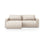 Belfast 3-Sitzer Ecksofa mit Schlaffunktion, ausklappbar, aus Samt oder Strukturstoff, 240x149 cm von Cosmopolitan Design – Bild 1