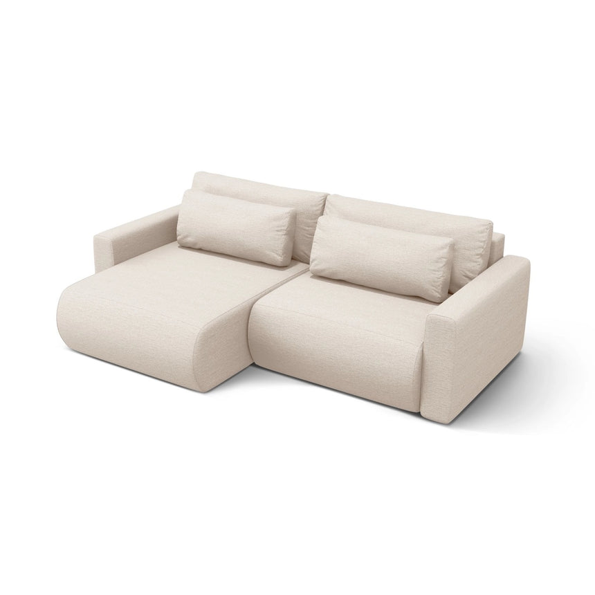 Belfast 3-Sitzer Ecksofa mit Schlaffunktion, ausklappbar, aus Samt oder Strukturstoff, 240x149 cm von Cosmopolitan Design – Bild 4