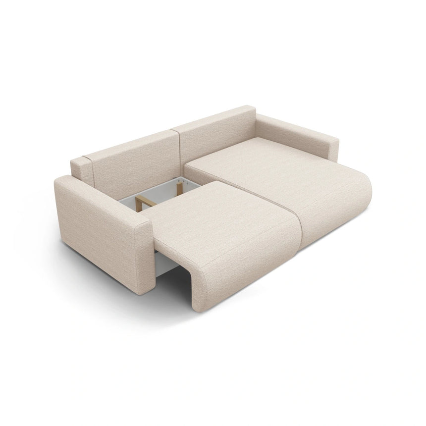 Belfast 3-Sitzer Ecksofa mit Schlaffunktion, ausklappbar, aus Samt oder Strukturstoff, 240x149 cm von Cosmopolitan Design – Bild 5
