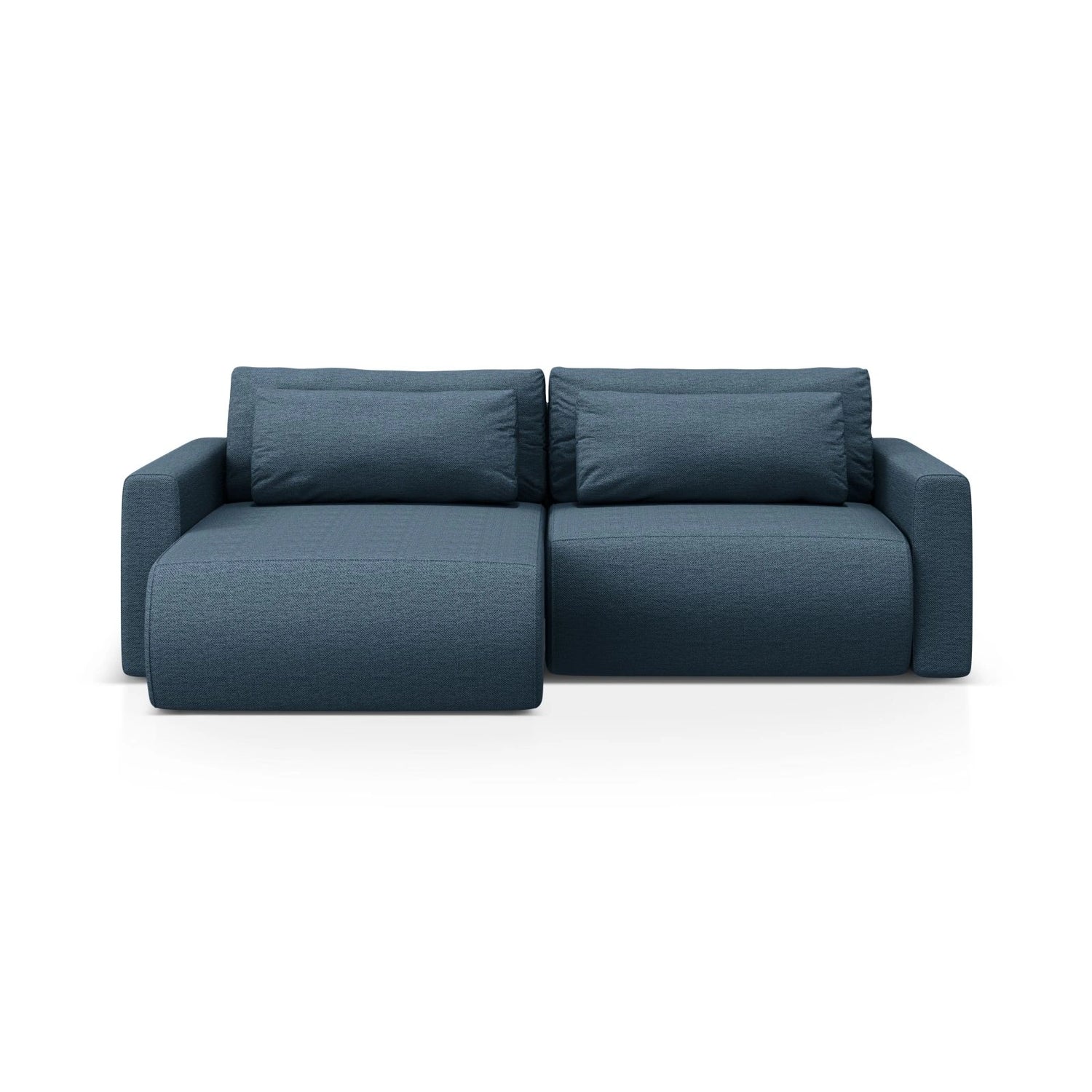 Belfast 3-Sitzer Ecksofa mit Schlaffunktion, ausklappbar, aus Strukturierter Stoff in Blau (Heritage Ocean), 240x149 cm von Cosmopolitan Design – Bild 1