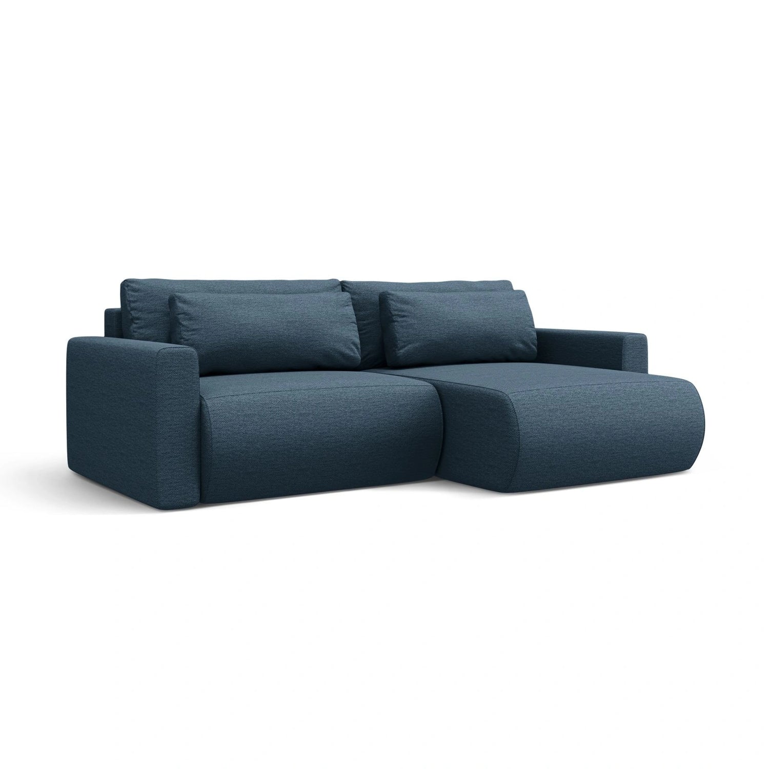 Belfast 3-Sitzer Ecksofa mit Schlaffunktion, ausklappbar, aus Strukturierter Stoff in Blau (Heritage Ocean), 240x149 cm von Cosmopolitan Design – Bild 3