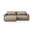 Belfast 3-Sitzer Ecksofa mit Schlaffunktion, ausklappbar, aus Strukturierter Stoff in Dunkelbeige (Heritage Truffle), 240x149 cm von Cosmopolitan Design – Bild 1