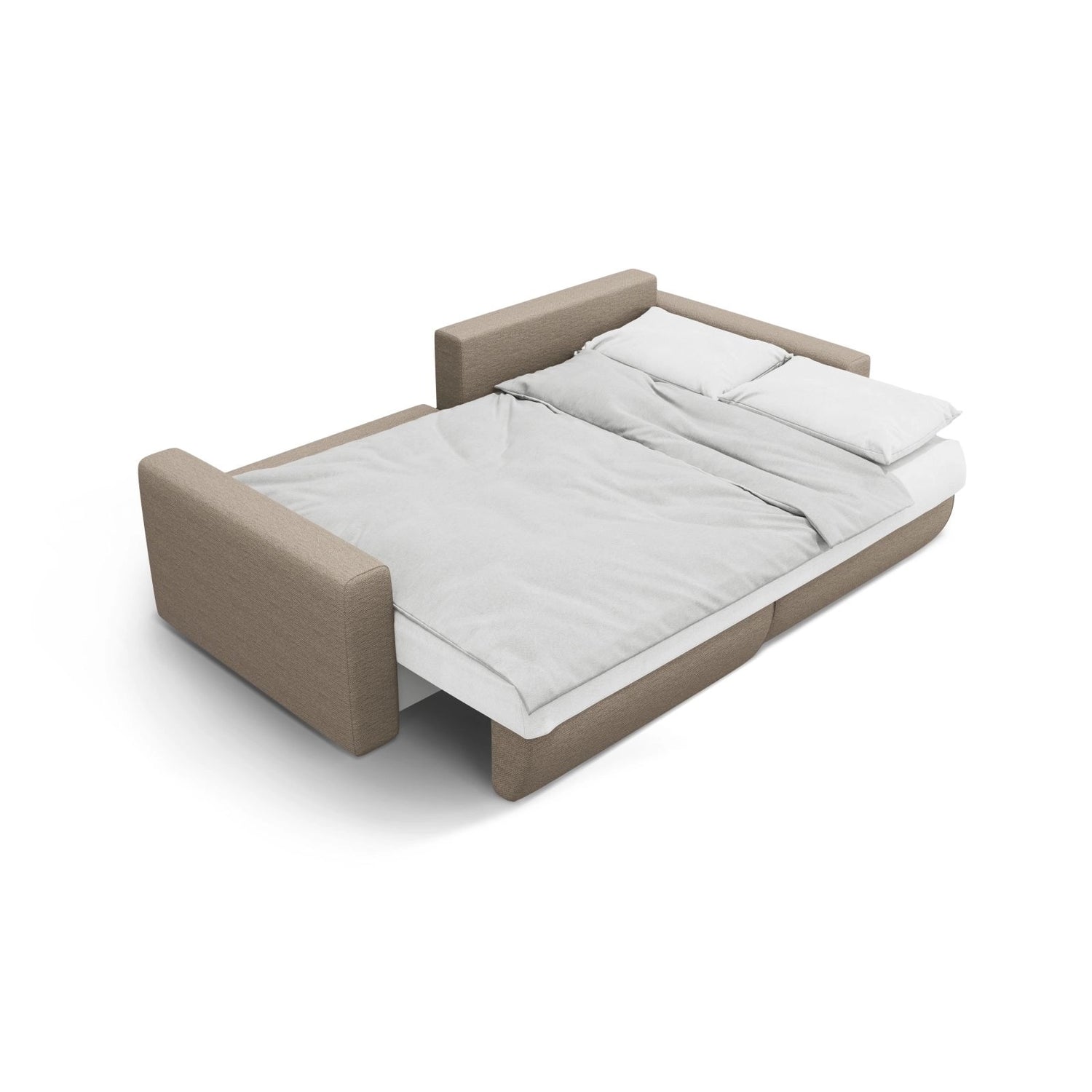 Belfast 3-Sitzer Ecksofa mit Schlaffunktion, ausklappbar, aus Strukturierter Stoff in Dunkelbeige (Heritage Truffle), 240x149 cm von Cosmopolitan Design – Bild 7