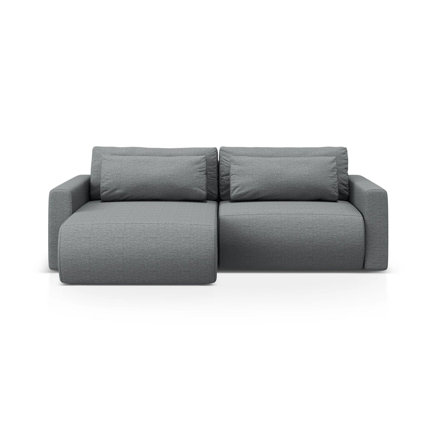 Belfast 3-Sitzer Ecksofa mit Schlaffunktion, ausklappbar, aus Strukturierter Stoff in Grau (Heritage Ash), 240x149 cm von Cosmopolitan Design – Bild 1