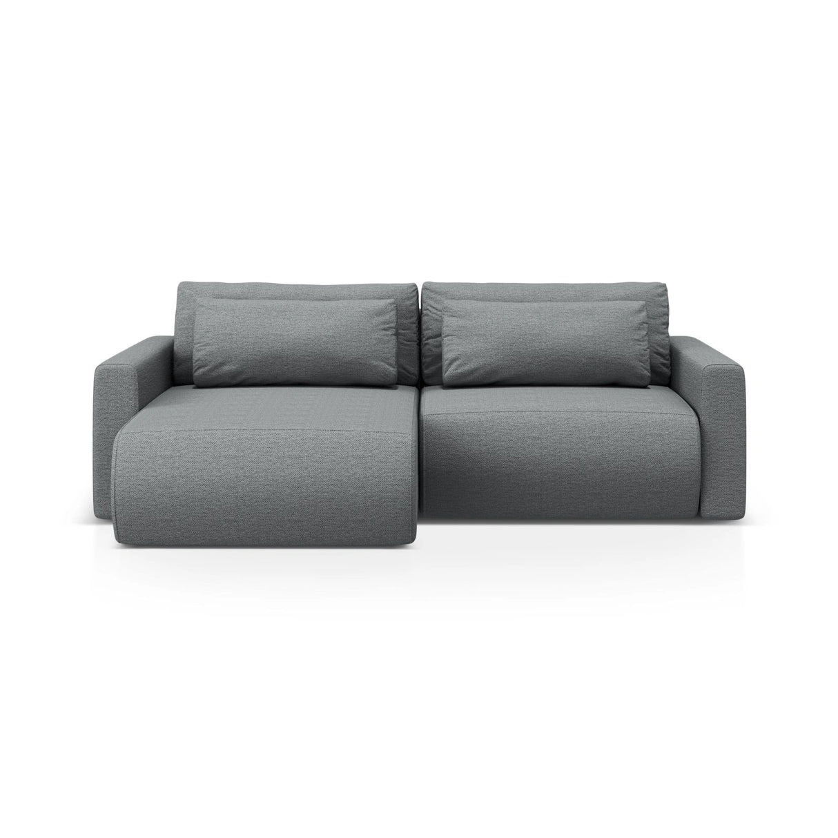 Belfast 3-Sitzer Ecksofa mit Schlaffunktion, ausklappbar, aus Strukturierter Stoff in Grau (Heritage Ash), 240x149 cm von Cosmopolitan Design – Bild 1