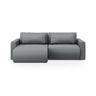 Belfast 3-Sitzer Ecksofa mit Schlaffunktion, ausklappbar, aus Strukturierter Stoff in Grau (Heritage Ash), 240x149 cm von Cosmopolitan Design – Bild 1