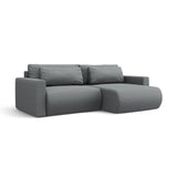 Belfast 3-Sitzer Ecksofa mit Schlaffunktion, ausklappbar, aus Strukturierter Stoff in Grau (Heritage Ash), 240x149 cm von Cosmopolitan Design – Bild 3