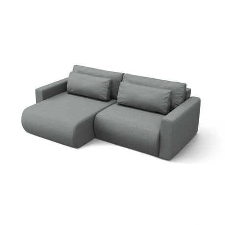 Belfast 3-Sitzer Ecksofa mit Schlaffunktion, ausklappbar, aus Strukturierter Stoff in Grau (Heritage Ash), 240x149 cm von Cosmopolitan Design – Bild 4