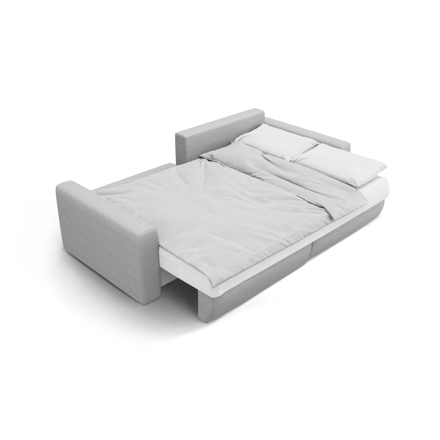 Belfast 3-Sitzer Ecksofa mit Schlaffunktion, ausklappbar, aus Strukturierter Stoff in Hellgrau (Heritage Cement), 240x149 cm von Cosmopolitan Design – Bild 7