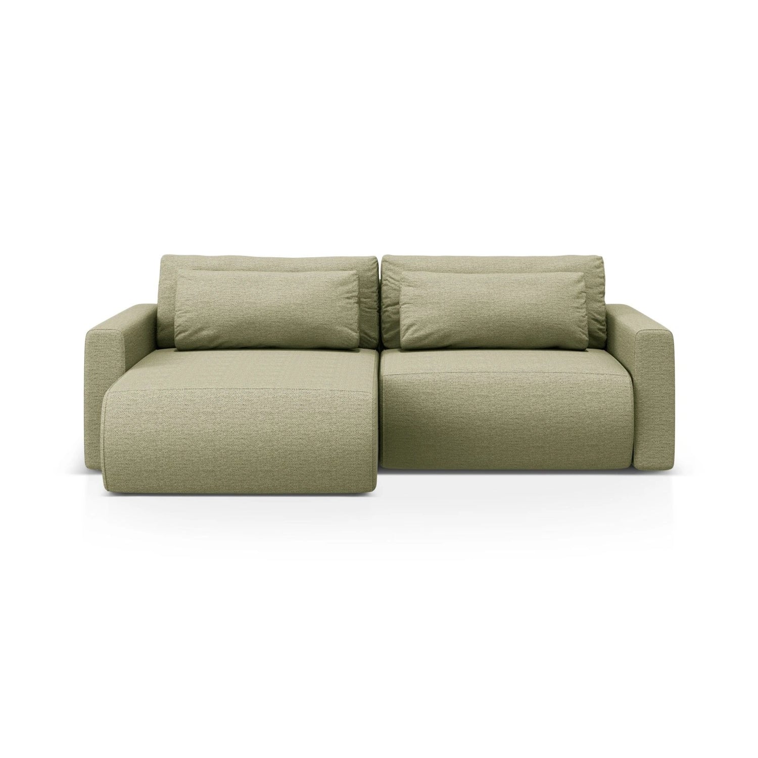 Belfast 3-Sitzer Ecksofa mit Schlaffunktion, ausklappbar, aus Strukturierter Stoff in Olive (Heritage Avocat), 240x149 cm von Cosmopolitan Design – Bild 1