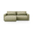 Belfast 3-Sitzer Ecksofa mit Schlaffunktion, ausklappbar, aus Strukturierter Stoff in Olive (Heritage Avocat), 240x149 cm von Cosmopolitan Design – Bild 1