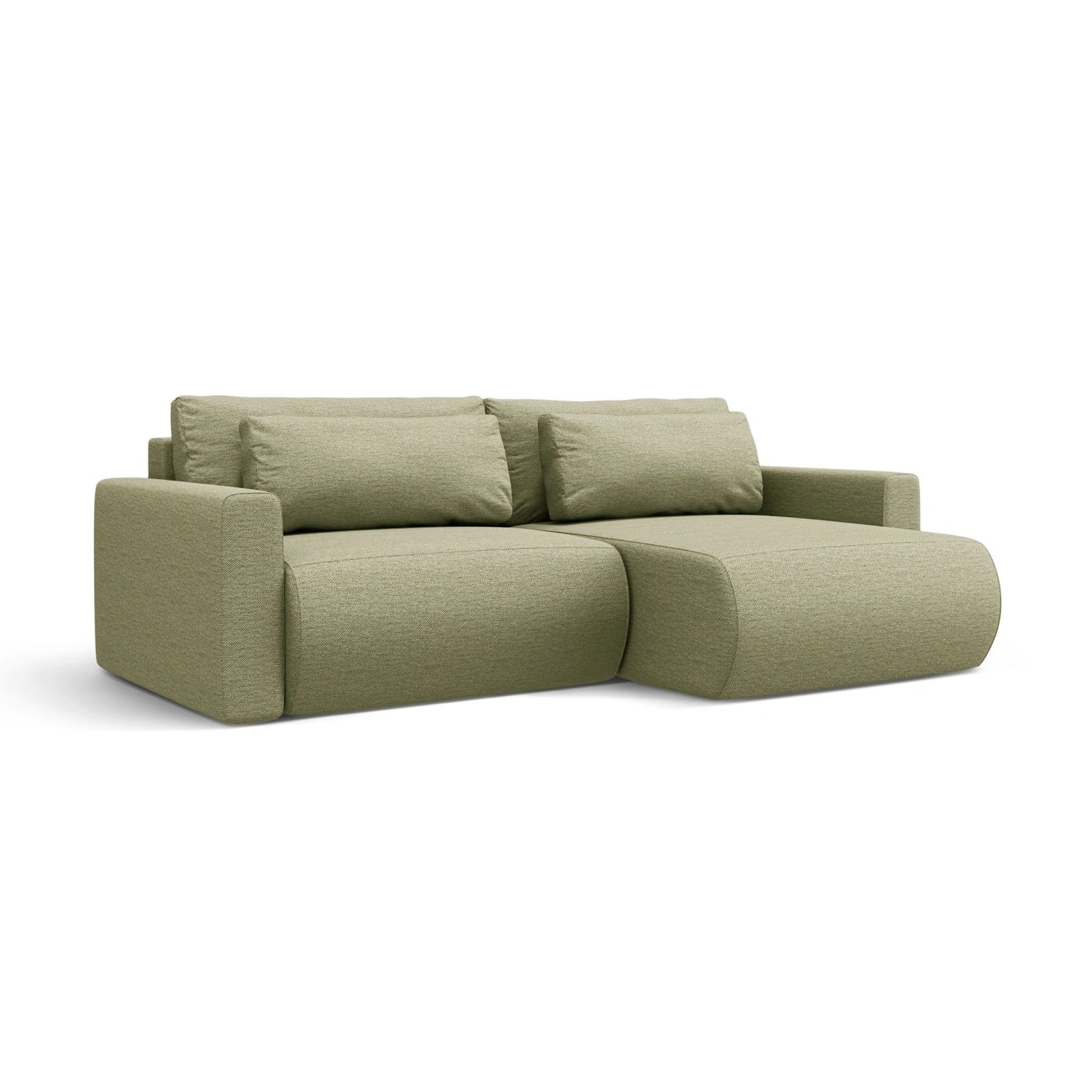 Belfast 3-Sitzer Ecksofa mit Schlaffunktion, ausklappbar, aus Strukturierter Stoff in Olive (Heritage Avocat), 240x149 cm von Cosmopolitan Design – Bild 3