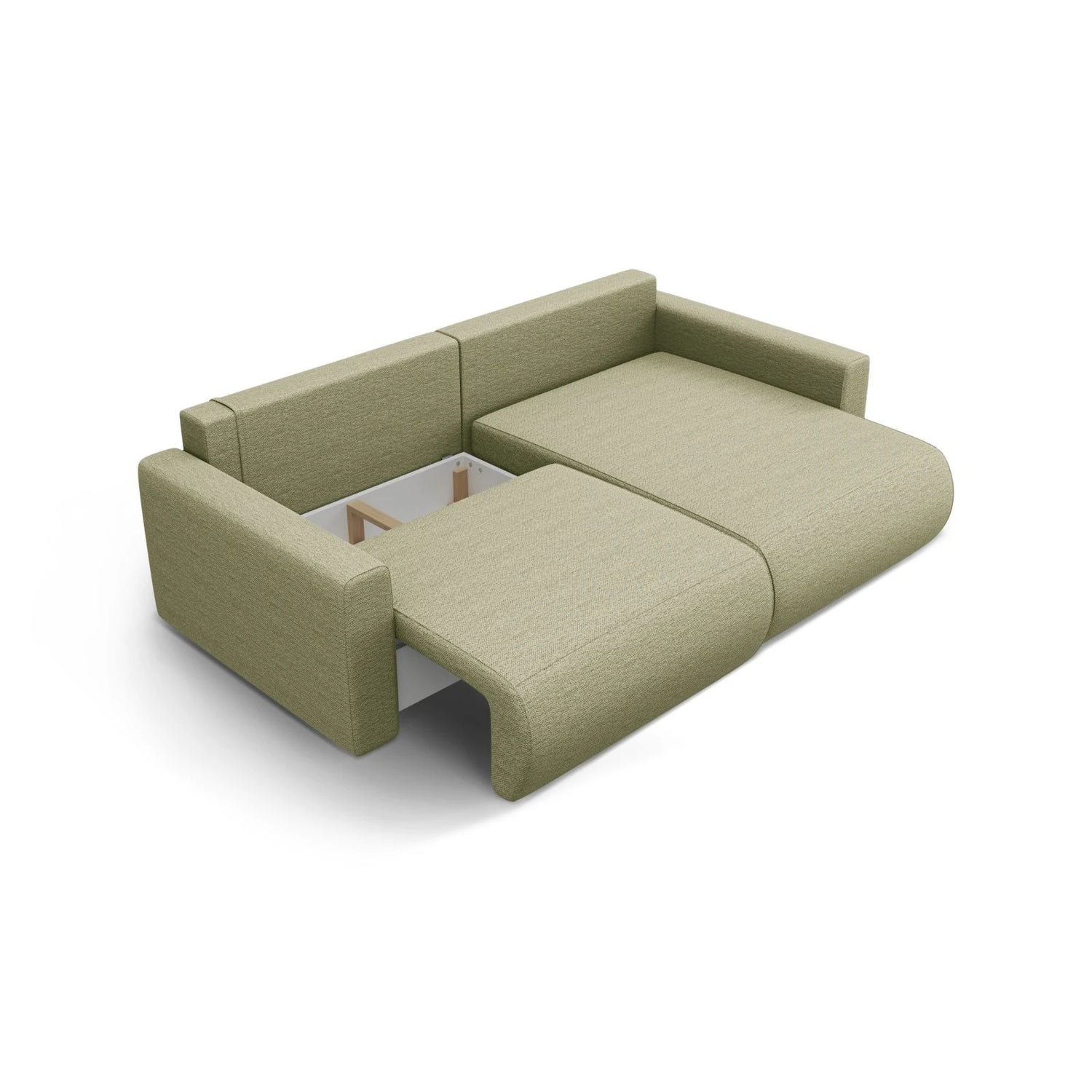 Belfast 3-Sitzer Ecksofa mit Schlaffunktion, ausklappbar, aus Strukturierter Stoff in Olive (Heritage Avocat), 240x149 cm von Cosmopolitan Design – Bild 5
