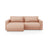 Belfast 3-Sitzer Ecksofa mit Schlaffunktion, ausklappbar, aus Strukturierter Stoff in Peach (Heritage Orange), 240x149 cm von Cosmopolitan Design – Bild 1