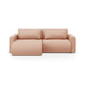 Belfast 3-Sitzer Ecksofa mit Schlaffunktion, ausklappbar, aus Strukturierter Stoff in Peach (Heritage Orange), 240x149 cm von Cosmopolitan Design – Bild 1
