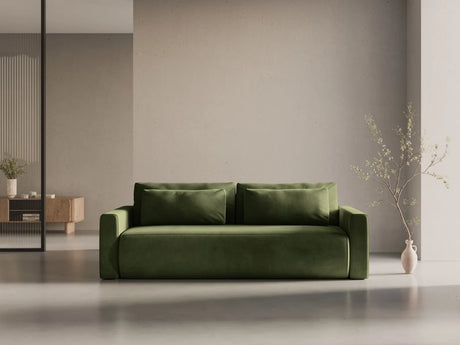 Belfast 3-Sitzer Sofa mit Schlaffunktion und Stauraum, aus Samt in Armeegrün (Magic Velvet 2295), 238x105x84 cm von Cosmopolitan Design – Bild 2